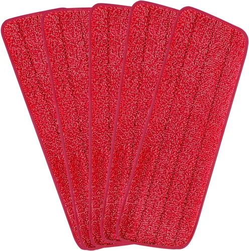 Vista 9 de Paquete de 10 almohadillas reutilizables de 16.5 pulgadas, cabezales de repuesto de trapeador de microfibra para mopas húmedas y secas, compatibles