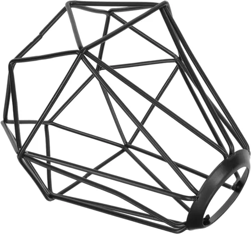 Uonlytech Pantalla de lámpara de metal, pantalla de lámpara vintage, pantalla negra, lámpara de pared, jaula de luz vintage, cubiertas de luz para