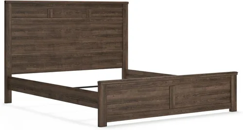 Vista 8 de Signature Design by Ashley Juararo - Cabecera rústica con paneles solamente, tamaño Queen, color marrón desgastado