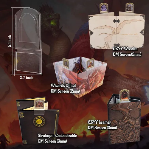 Vista 7 de CZYY DND Initiative & Combat Tracker Set, Acrylic Markers with Insert Cards