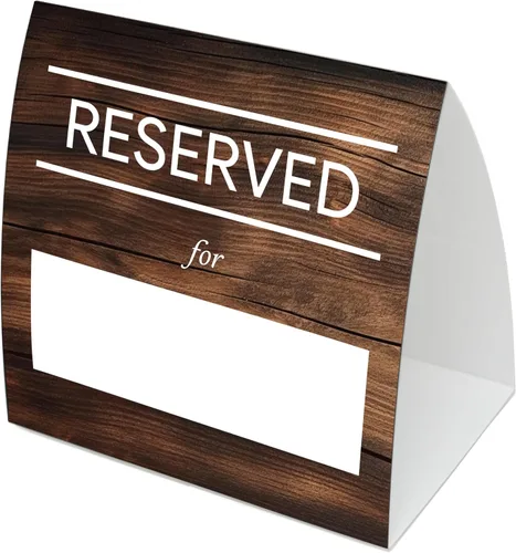 Vista 7 de Carteles de mesa reservados, paquete de 20 Tarjetas de mesa para bodas, restaurantes, eventos