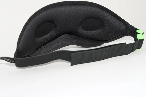 Vista 5 de Block Out - Sombra de ojos ligera para dormir con tapones para los oídos, color negro