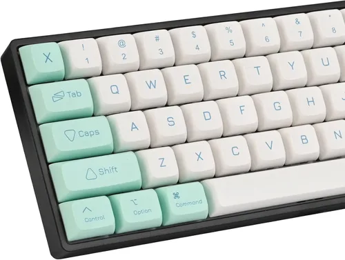 Vista 43 de Guffercty kred XDA Profile - Teclas negras minimalistas 75% Dye-sub PBT con teclas ISO para teclado mecánico MAC 60% 65% 75% 96% (muñeca negra)