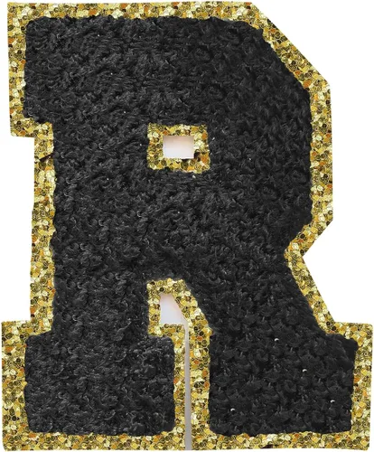 Vista 189 de 3Pcs Letter Patches Varsity Glitters Chenille,SPRT Iron on Blue Letter Patch,Alphabet Cloth Patch for Team Costume Decoration 3.1in Height S