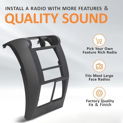 Vista 3 de HECASA Bisel de radio de tablero doble DIN compatible con Jeep Wrangler TJ Radio estéreo 1997-2002 panel central de bisel de tablero