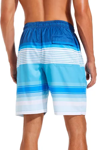 Vista 3 de difficort Traje de baño para hombre con forro de compresión de secado rápido con bolsillos con cremallera