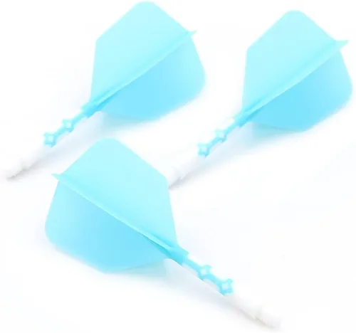 Vista 3 de CUESOUL ROST T19 - Eje de dardos integrado y vuelos de 1.102 in con forma de ala grande, di adiós a la caída del vuelo de dardos