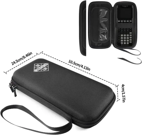 Vista 4 de Xberstar, estuche duro de EVA para guardar y transportar calculadora gráfica de Texas Instruments y otros elementos TI-84 / 83 / Plus CE, estuche