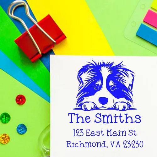 Vista 164 de Sello de alta calidad para cachorros Airedale Terrier – Sello de dirección personalizado – Ideal para los amantes de los perros – Elección de 5