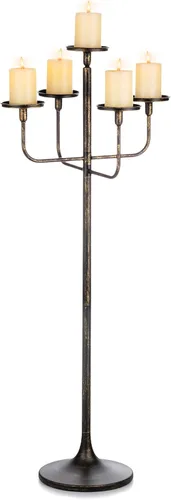 Vista 10 de Romadedi Candelabro Portavelas Alto - Candelabros de Piso de 47 Pulgadas para Velas de Pilar, Portavelas para Centro de Mesa para Decoración de Sala