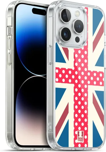 Vista 220 de Head Case Designs Blue Gingham Union Jack Collection - Funda de gel suave compatible con Apple iPhone 7 Plus/iPhone 8 Plus