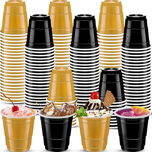 Vista 18 de 500 piezas vasos de chupito de 2 onzas de colores surtidos, vasos de chupito coloridos de plástico neón para beber, degustaciones servidas