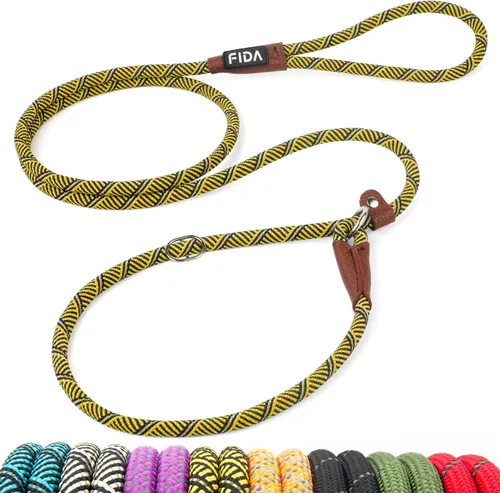 Vista 26 de Fida - Correa antideslizante duradera, correa resistente de presilla de 6 pies x 1/2 pulgada, cómoda correa de entrenamiento para perros grandes