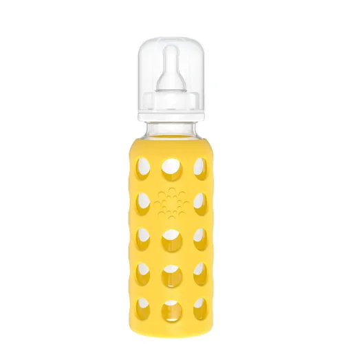Vista 14 de Lifefactory Biberón de vidrio con pezón de etapa 1 y melón protector de silicona, 4 onzas