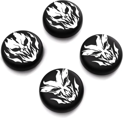 Vista 2 de PlayVital Thumb Grip Caps for Steam Deck LCD, Silicone Thumbsticks Grips Joystick Caps for Steam Deck OLED - Fire Demons