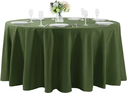Vista 40 de Mantel rectangular de tela de poliéster lavable de 60 x 120 pulgadas, para decoración de bodas, fiestas, comedores, banquetes