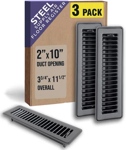 Vista 43 de Se ajusta a aperturas de conducto de 2x10 y 10x2 Registro de piso con diseño de rejilla de Handua Diseño resistente y transitable