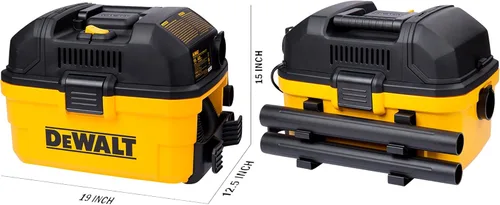 Vista 7 de DEWALT DXV04T - Aspiradora portátil para húmedo y seco de 4 galones, color amarillo