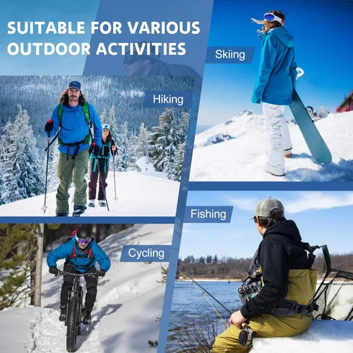 Vista 5 de Heated Glove Liners for Men Women, Rechargeable Thin Gloves Hand Warmer with Remaining Power Display for Typing Driving Riding Cycling Hiking