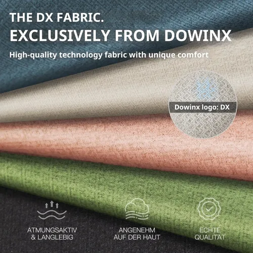 Vista 7 de Dowinx Silla de juegos de tela transpirable con almohadilla de gel y bolsa de almacenamiento, cómoda silla de jugador con cojín de resorte