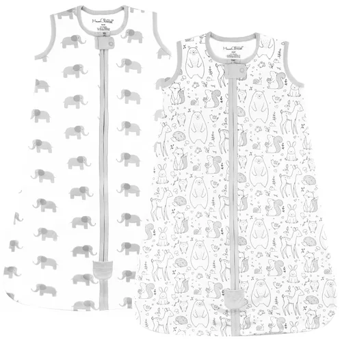 Mama Cheetah Saco de dormir para bebé de 0.5 TOG, Manta portátil de algodón orgánico para bebé con cremallera bidireccional, Saco de dormir de