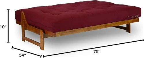 Vista 110 de Nirvana Futons Colchón de futón extra grueso de alta calidad de 10 pulgadas, sarga caqui, fabricado en Estados Unidos