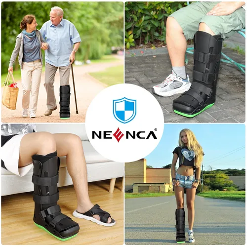 Vista 5 de NEENCA Botas médicas inflables para caminar, botas de fractura con cámara de aire, bota ortopédica para recuperación del dolor de tobillo y pie