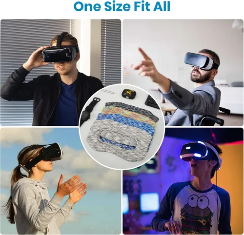 Vista 6 de VR Masks Sweat Band for Oculus Quest 2 CODOGOY Breathable Face mask Use for Workouts Supernatual Protect Facial Skin Face Cover VR Sweat Guard for
