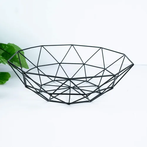 Cesta de frutas para cocina, frutero decorativo para el hogar, verduras y dulces, alambre de metal, soporte para frutas para encimera, centro de
