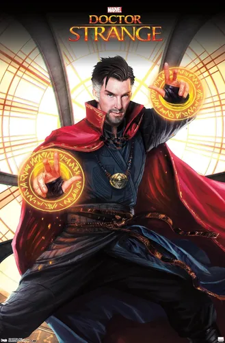 Trends International Marvel Doctor Strange - Póster de pared de tragaluz, 34 pulgadas de largo x 22.4 W, versión premium sin marco
