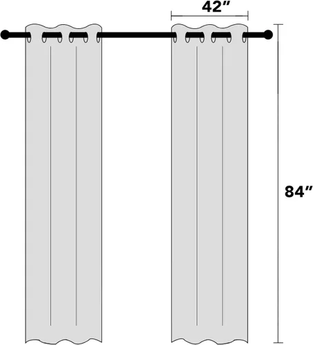 Vista 47 de PrinceDeco Cortinas con textura de lino 100% opacas de 64 pulgadas de largo, juego de 2 paneles de cortinas de lino opacas con forro aislante Arena
