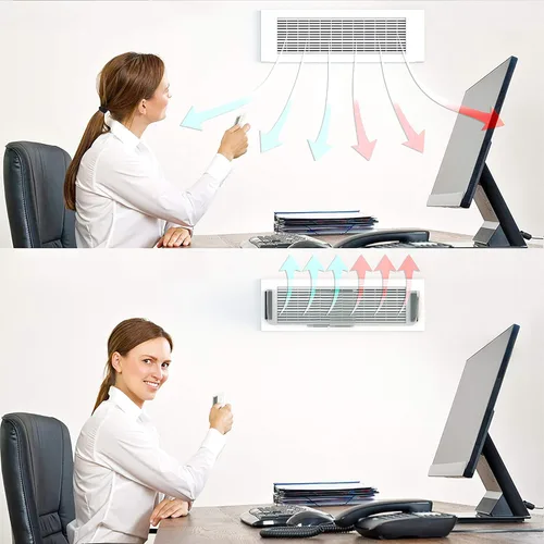 Vista 5 de Home Intuition Deflector de calor y aire magnético ajustable para rejillas de ventilación, pared lateral y techo