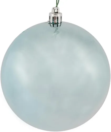 Vickerman Adorno de bola de Navidad inastillable con acabado brillante, resistente a los rayos UV con tapa perforada, 6 por bolsa, 4 pulgadas, color