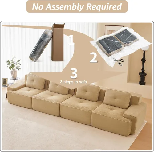 Vista 243 de Sofá biplaza moderno de 80 pulgadas para sala de estar, sofá de pana en forma de nube con asiento profundo, sofá modular negro, sofás de dos plazas
