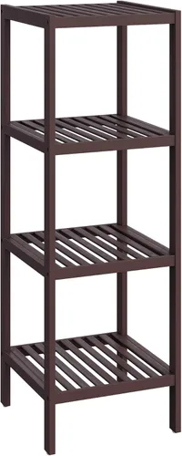 Vista 15 de SONGMICS Estantería de almacenamiento de bambú, estantería de 5 niveles, multifuncional, en la entrada, baño, sala de estar, balcón, cocina, 10.2 x