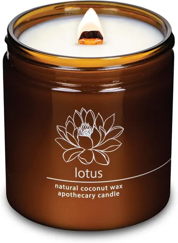 Vista 46 de Vela de mecha de madera agrietada Hemlock Park hecha a mano con cera de coco natural (grande de 16 oz, ámbar)