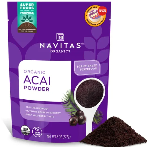 Vista 8 de Navitas Organics Acai en polvo, bolsa de 4 onzas, 38 porciones