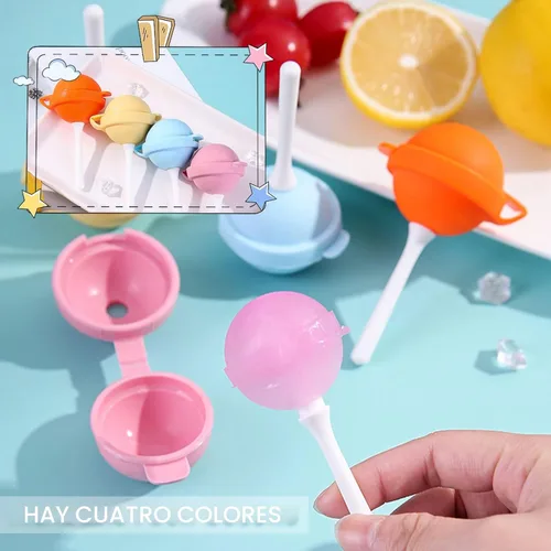 Vista 3 de Molde de silicona para helados, moldes de paletas caseras, máquina de paletas para niños, molde de helado de piruleta, moldes reutilizables