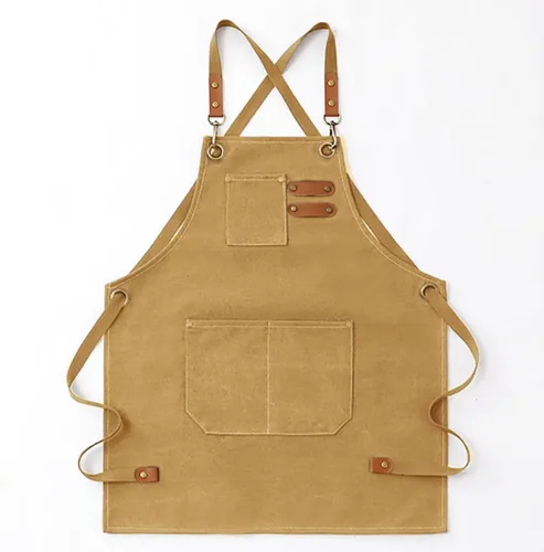 Vista 4 de Kitchen Chef Aprons for Women and Men with 3 Pockets for Cooking BBQ Bib Work