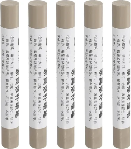 Vista 78 de uxcell Lápices de reparación de muebles, 5 unidades, barra de relleno de cera de madera, marcadores de muebles para retoque, para agujeros