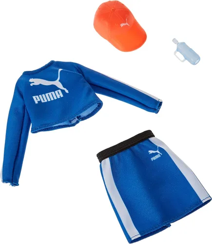 Vista 3 de Barbie Ropa: Muñeca de traje de marca Puma con 2 accesorios, conjunto de falda