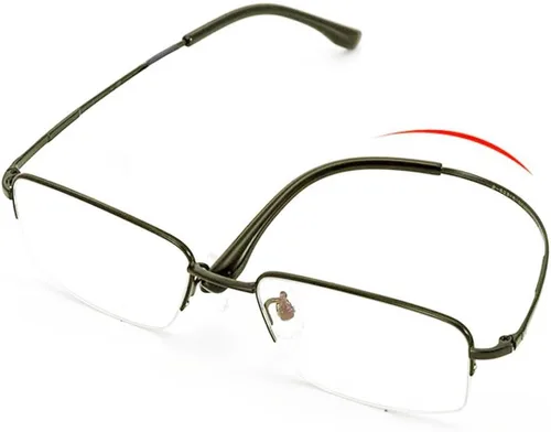 Vista 3 de Lentes de repuesto para patillas, marco, brazos, piernas, accesorios para gafas, pies con marco y vidrio, gris oscuro