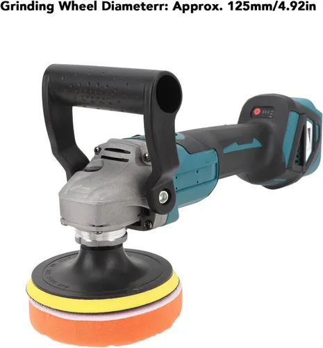 Vista 7 de Cordless Buffer Polisher 18V 6 Speed 2000 to 4800RPM with LCD Display Ergonomic Handle for Car Waxing Polishing Paint Defect Oxidation Treatment