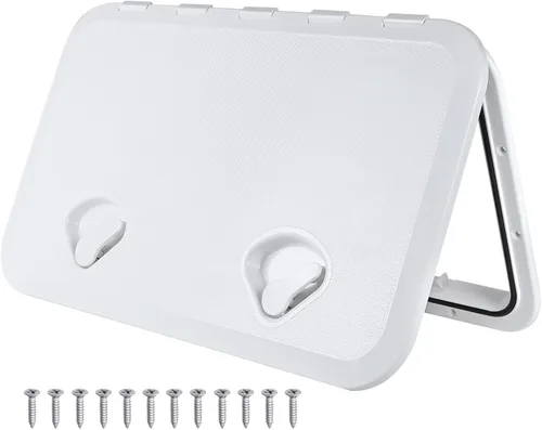 Vista 10 de NovelBee Escotilla de cubierta marina, tapa rectangular de 14 x 24 pulgadas para caravana marina RV