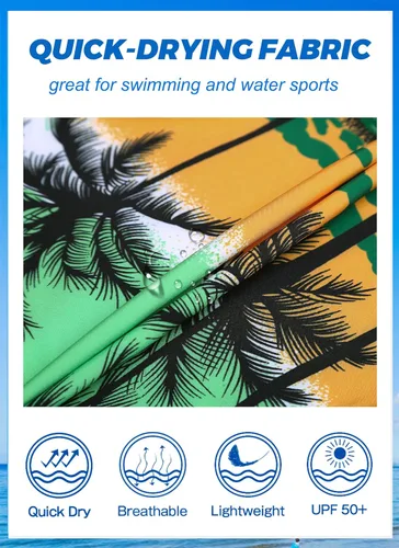 Vista 4 de APTRO Traje de baño de secado rápido para hombre, 9 pulgadas, forro de malla, trajes de baño largos para la playa