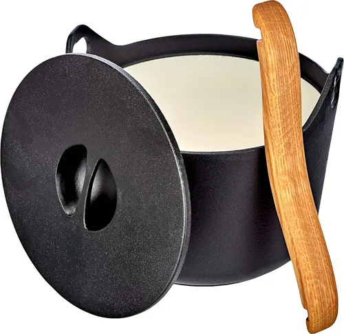 Vista 2 de Iittala Sarpaneva - Olla de hierro fundido con esmaltado negro, de 101 onzas líquidas (3 litros)