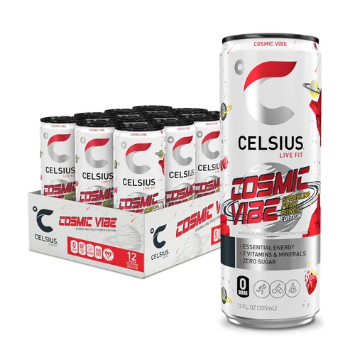 Vista 45 de CELSIUS Essential Energy Drink - Bebida energética esencial de 12 onzas líquidas, Arctic Vibe Sparkling Frozen Berry Edition (paquete de 12)