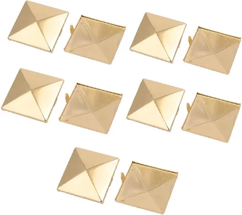 X-DREE 10pcs 35mm Square Shaped Paper Brad Gold Tone for Scrapbooking DIY Craft(10pcs 35 mm en forma de papel Brad Gold Tone para Scrapbooking DIY