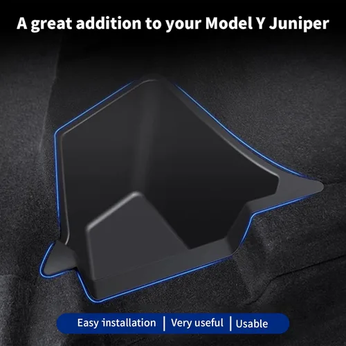 Vista 6 de Tesla Model Y Juniper - Contenedores de almacenamiento para maletero trasero 2025 2026 Tesla Model Y Juniper Caja de almacenamiento con cubierta TPE