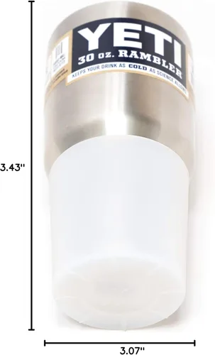Vista 5 de Protector de silicona para funda de bota para vasos Yeti Rambler de 20 onzas, 26 onzas, 30 onzas y vaso Hydro Flask de 32 onzas (escarcha)